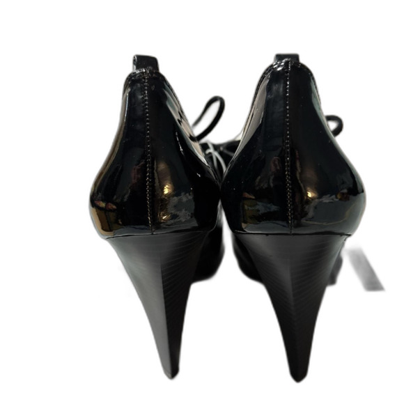 Mossimo Juniors Shiny Black lace-ups Kadisha, NWT, 2009 Y2K Size 8 - Picture 4 of 8